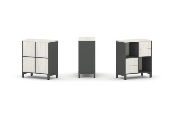 Набор стеллажа 1 сторонний, 2 яруса SN.NS-221 (754х400х881) (Антрацит/Дуб Наварра/Металл Антрацит) Набор стеллажа 1 сторонний, 2 яруса SN.NS-221 (754х400х881) (Антрацит/Дуб Наварра/Металл Антрацит)