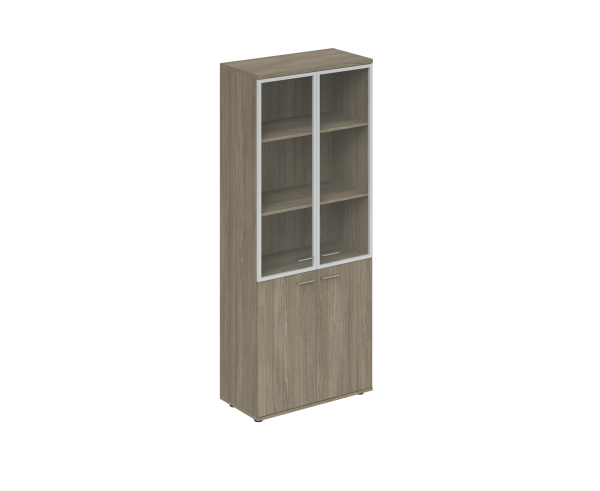 Шкаф высокий со стеклом Wing WN.711.OD.OD.AL 800x400x1955 (Темный дуб) Шкаф высокий со стеклом Wing WN.711.OD.OD.AL 800x400x1955 (Темный дуб)