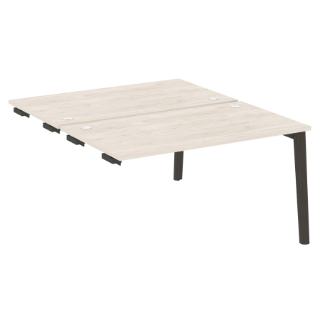 Стол-приставка двойной на деревянных опорах Onix Wood OW.D.SPR-3.8 1380x1635x750 (Денвер Светлый/Дуб Темный)