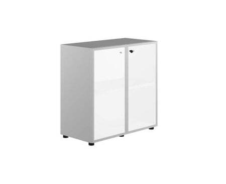Шкаф низкий со стеклом мокка рама хром X7 IDEV86B K C 860x450x860 (Стекло)