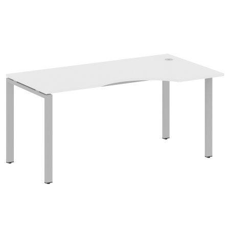 Стол криволинейный правый Metal System Style БП.СА-1 Пр 1600x900x750 (Белый/Серый металл)