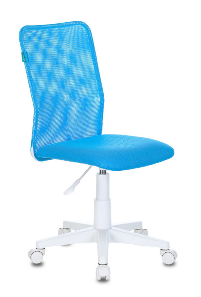 Кресло детское KD-9 голубой TW-31 TW-55 сетка/ткань крестов. пластик пластик белый (Голубой)