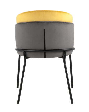 Стул Дабл велюр тёмно-серый с оранжевой вставкой (Стул Дабл темно-серый, оранжевый)