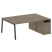Рабочая станция с тумбой на А-образном м/к Metal System Style БА.РС-СТП-2.4 2012x1475x750 (Дуб наварра/Серый металл)