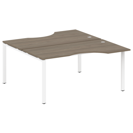 Рабочая станция криволинейная Metal System Style БП.РАС-СА-2.1 1600x1835x750 (Вяз/Белый металл)