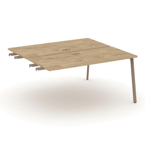 Двойной стол приставка к опорным тумбам ES.D.SPR-4-LP (1580х1500х750) (Тиквуд Светлый/Металл Латте) Двойной стол приставка к опорным тумбам ES.D.SPR-4-LP (1580х1500х750) (Тиквуд Светлый/Металл Латте)