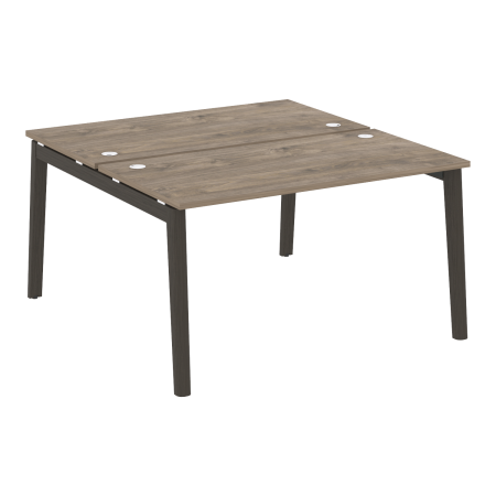 Рабочая станция на деревянных опорах Onix Wood OW.D.RS-2.3.7 1380x1475x750 (Тиквуд Темный/Дуб Темный)