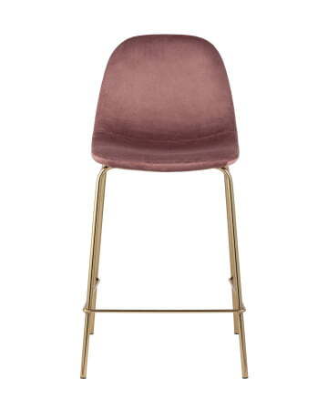 Стул полубарный Валенсия велюр розовый золотые ножки (Стул полубарный Валенсия розовый)