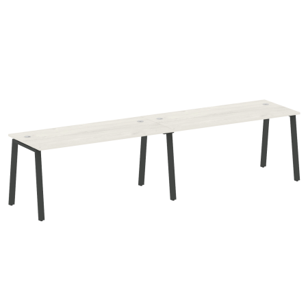 Рабочая станция на 2 рабочих места на А-образном м/к Metal System Style БА.СМ-2.4 3200x720x750 (Дуб наварра/Антрацит металл)