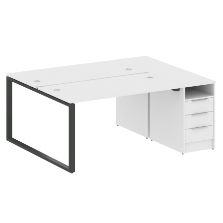 Рабочая станция Metal System Style БО.РС-СТП-2.3 1812x1475x750 (Белый/Антрацит металл)