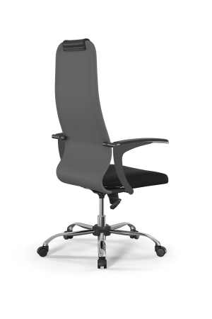 Кресло для руководителя Метта Sit 8 B1-10U - UMF(X1) /Uh02/Wh00/U0mL-b(M09.B21.G20.W01) (Светло-серый | Черный)