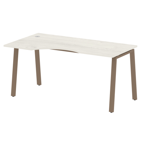 Стол криволинейный левый Metal System Style БА.СА-1 Л 1600x900x750 (Дуб Наварра/Мокко металл)