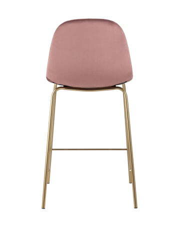 Стул полубарный Валенсия велюр розовый золотые ножки (Стул полубарный Валенсия розовый)