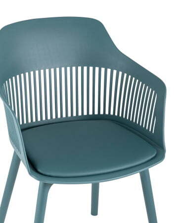 Стул Crocus с подушкой темно-бирюзовый (Стул пластиковый Crocus темно-бирюзовый)