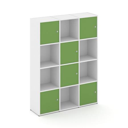 Стеллаж Locker Plus LK.K-006 1188x350x1593 (Белый | Зеленый)