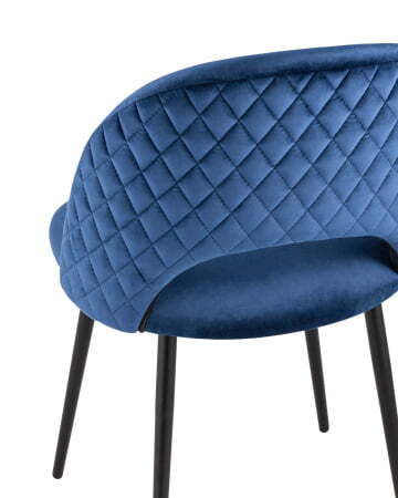 Стул Меган велюр с ромбами синий (Стул Меган синий)