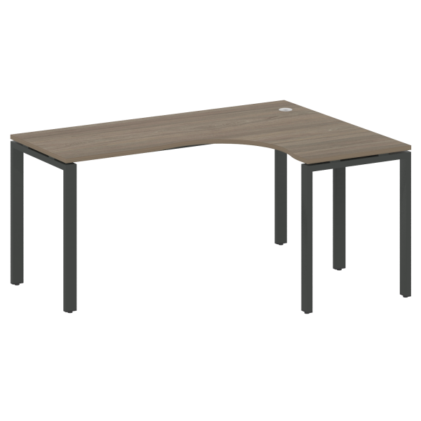 Стол криволинейный правый Metal System Style БП.СА-4 Пр 1600x1200x750 (Вяз/Антрацит металл)