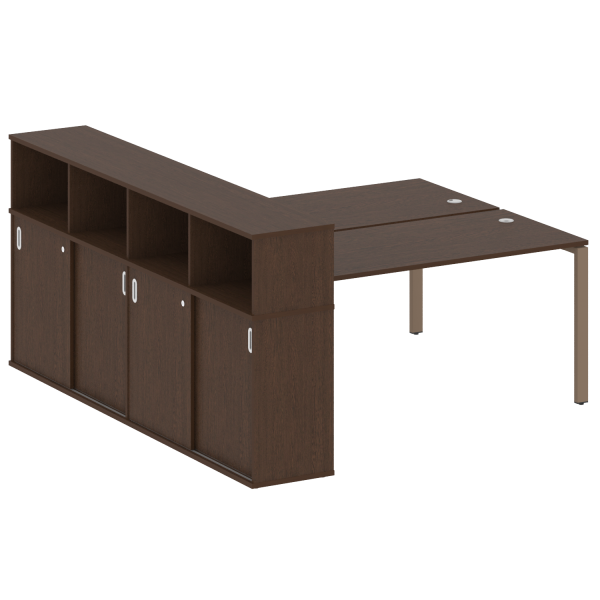 Рабочая станция с опорным шкафом-купе Metal System Style БП.РС-СШК-4.4 2010x2332x1098 (Венге Цаво/Мокко металл) Рабочая станция с опорным шкафом-купе Metal System Style БП.РС-СШК-4.4 2010x2332x1098 (Венге Цаво/Мокко металл)