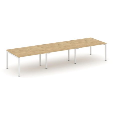 Стол переговорный SN-5P.SPRG-053.3 (4410х1180х750) (Тиквуд Светлый/Металл Белый)