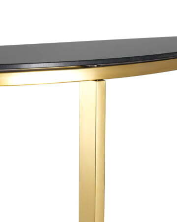Консоль полукруглая АЛЬБА 115*30 золото стекло черное (Консоль Альба золотой) Консоль полукруглая АЛЬБА 115*30 золото стекло черное (Консоль Альба золотой)