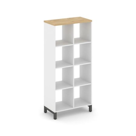 Каркас стеллажа 4 яруса SN.KS-420 (754х400х1615) (Белый/Тиквуд Светлый/Металл Антрацит)