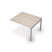 6МПК.502 Бенч-система для переговорных столов, конечный модуль (1200x1000x750) (Шамони светлый/Алюминий матовый)