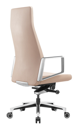 Кресло руководителя _JONS бежевый кожа крестов. алюминий (Бежевый) Кресло руководителя _JONS бежевый кожа крестов. алюминий (Бежевый)