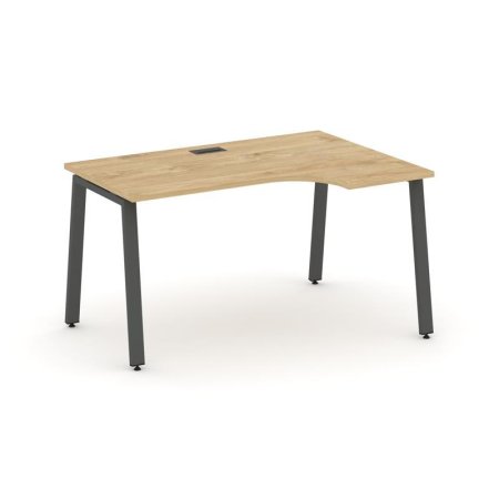 Стол рабочий эргономичный SN-6A.SPA-021(R) (1380х800/980х750) (Тиквуд Светлый/Металл Антрацит)