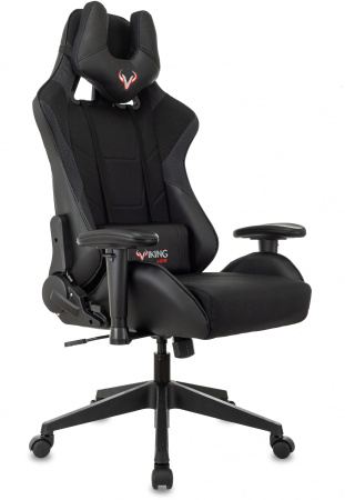 Кресло игровое Zombie VIKING 4 AERO Edition черный ткань/эко.кожа с подголов. крестов. пластик (Черный)