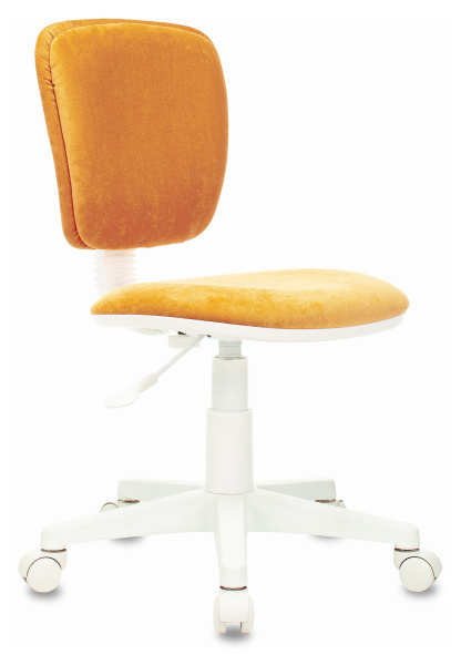Кресло детское CH-W204NX оранжевый Velvet 72 крестов. пластик белый пластик белый (Оранжевый)