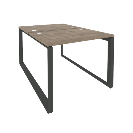 Рабочая станция на О-образном м/к Onix O.MO-D.RS-2.1.7 980x1475x750 (Тиквуд Темный/Черный металл)
