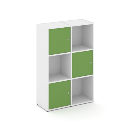 Стеллаж Locker Plus LK.K-002 798x350x1203 (Белый | Зеленый)
