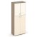 Шкаф высокий широкий ES.ST-1.7R I (800х420х1977) (Латте/Сатин/Лакобель ivory)
