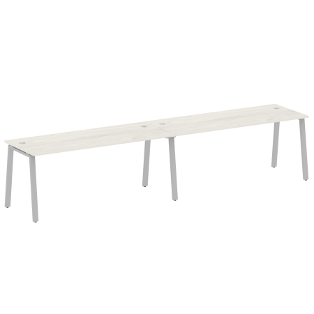 Рабочая станция на 2 рабочих места на А-образном м/к Metal System Style БА.СМ-2.5 3600x720x750 (Дуб наварра/Серый металл)