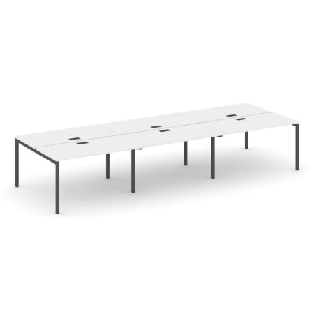 Рабочая станция 2-х сторонняя SN-4P.DRS-082 (3540х1632х750) (Белый/Металл Антрацит)
