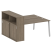 Рабочая станция с шкафом-купе на А-образном м/к Metal System Style БА.РС-СШК-2.3 Т 1810x1475x1098 (Дуб наварра/Серый металл)