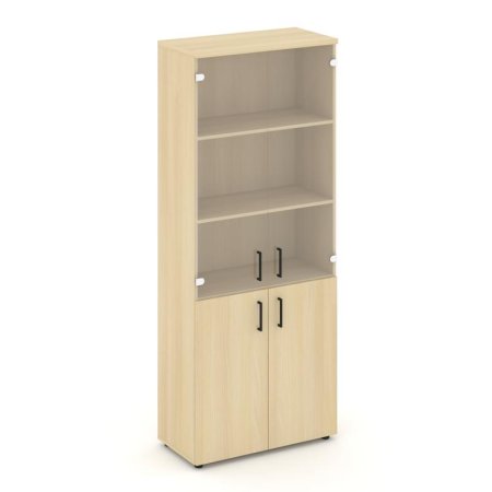 Шкаф высокий широкий SN.STS.E-102 (796х400х1982) (Акация Лорка/Прозрачный)
