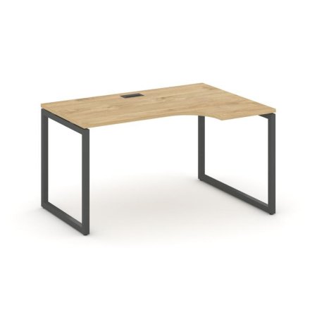 Стол рабочий эргономичный SN-4O.SPA-021(R) (1380х800/980х750) (Тиквуд Светлый/Металл Антрацит)
