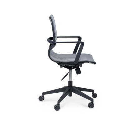 Кресло офисное / Вита LB / черный пластик / серая сетка (Серый)