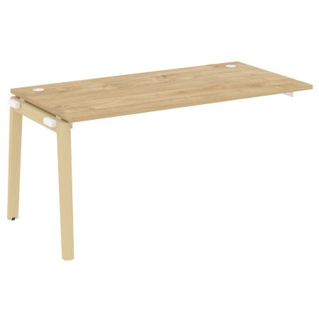 Наборный элемент рабочей станции на деревянных опорах Onix Wood OW.1.NRS-4.8 1580x800x750 (Тиквуд Светлый/Дуб Светлый)