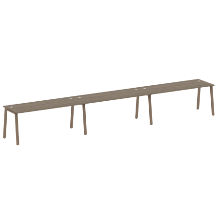 Рабочая станция на 3 рабочих места на А-образном м/к Metal System Style БА.СМ-3.5 5400x720x750 (Вяз/Мокко металл)