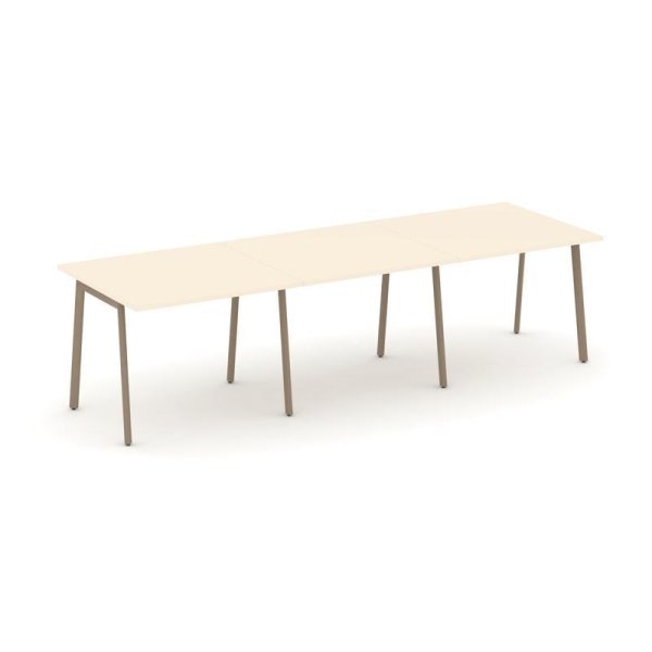 Стол переговорный ES.PRG-3.1-P (2940х980х750) (Сатин/Металл Латте) Стол переговорный ES.PRG-3.1-P (2940х980х750) (Сатин/Металл Латте)