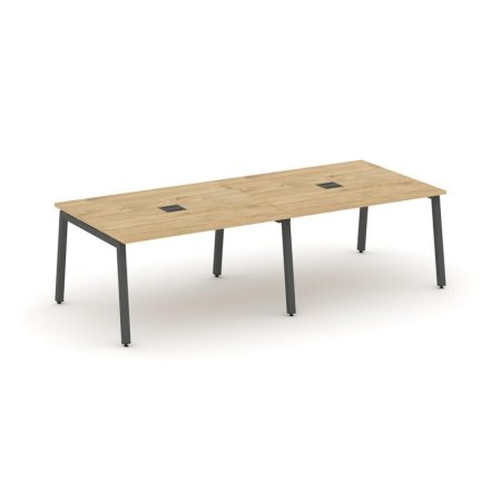 Стол переговорный SN-5A.SPRG-042 (2360х1180х750) (Тиквуд Светлый/Металл Антрацит)