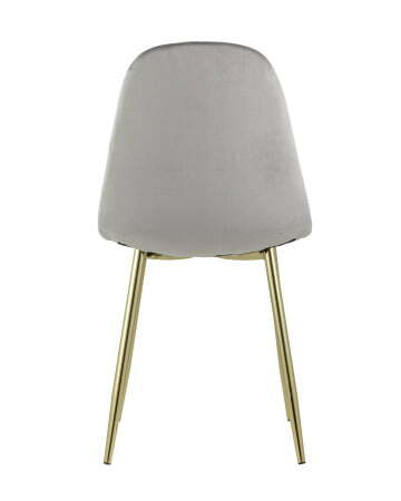 Стул Валенсия велюр серый золотые ножки (Стул Валенсия серый)