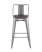 Стул полубарный TOLIX WOOD со спинкой серебристый матовый (Стул полубарный Tolix серебристый, матовый)