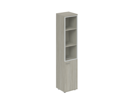 Шкаф высокий со стеклом Wing WN.702.OL.OL.AL.R 400x400x1955 (Светлый дуб)