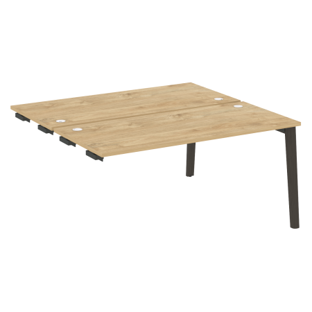 Стол-приставка двойной на деревянных опорах Onix Wood OW.D.SPR-4.7 1580x1475x750 (Тиквуд Светлый/Дуб Темный)