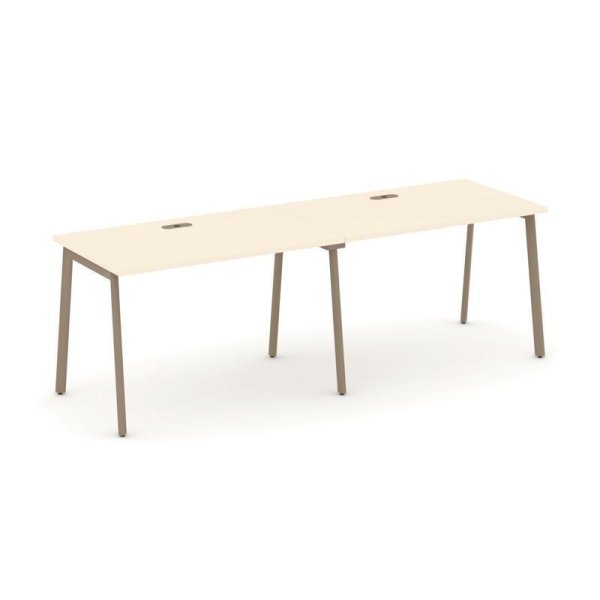 Рабочая станция 2 места ES.RS-2.2-LP (2360х730х750) (Сатин/Металл Латте)