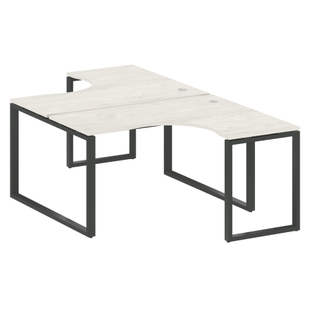 Рабочая станция криволинейная Metal System Style БО.РАС-СА-2.3 1400x2435x750 (Дуб Наварра/Антрацит металл)