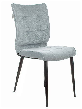 Стул для кухни KF-4_2 комплект 2шт серо-голубой Light 28 металл черный на ножках (KF-4/LT28_2) (Серо-голубой)